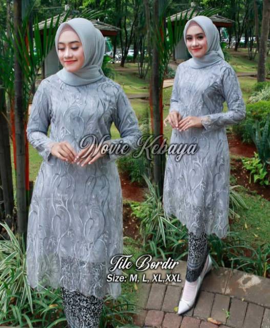 SET BROKAT TULLE /KEBAYA WISUDA/KEBAYA MUSLIM/KEBAYA KONDANGAN