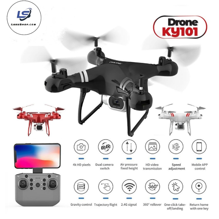 Drone KY101 Kamera WIFI FPV ALTITUD HOLD