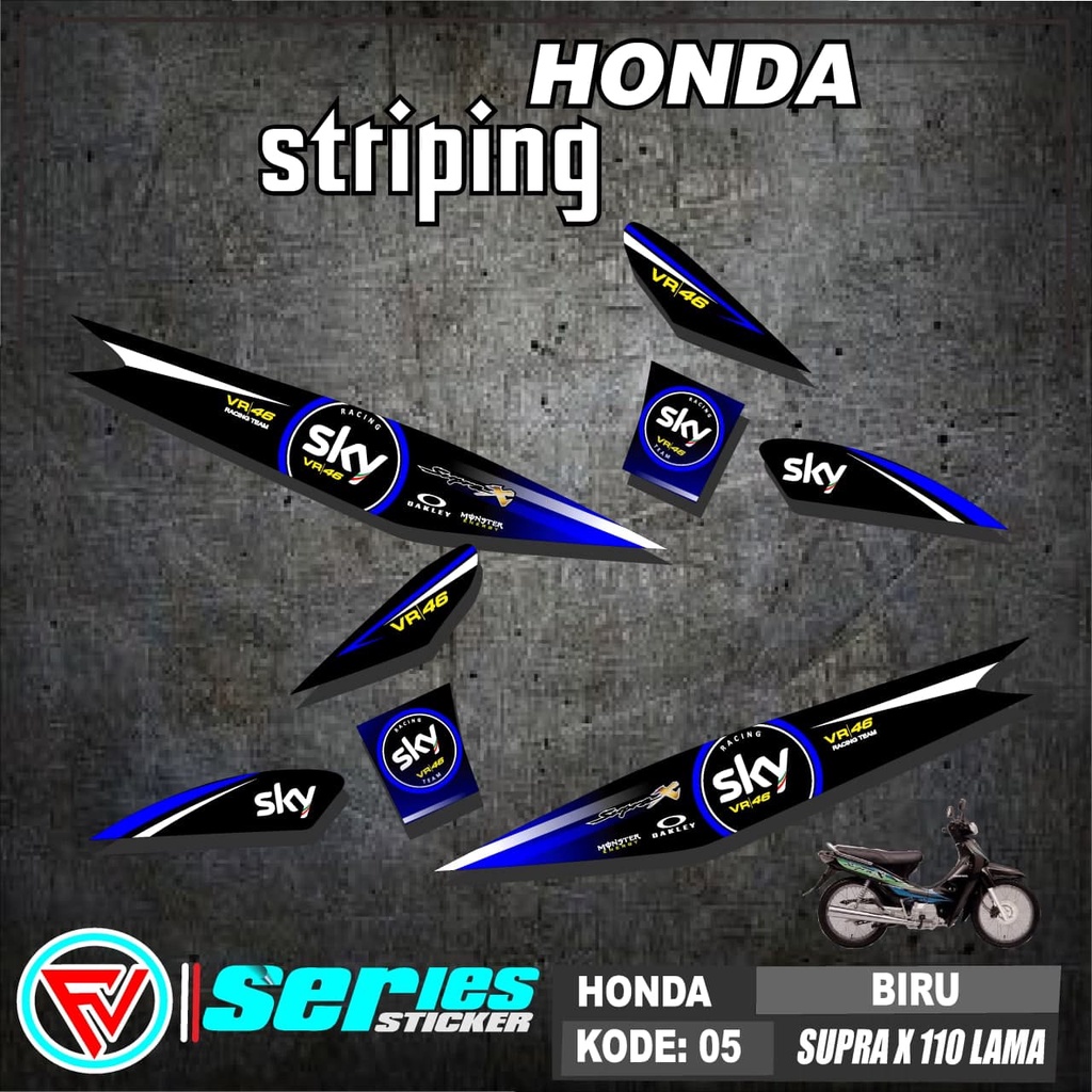 (Cod) Striping Honda List Supra 100 / Supra x / Supra Fit Lama 05 Variasi Racing