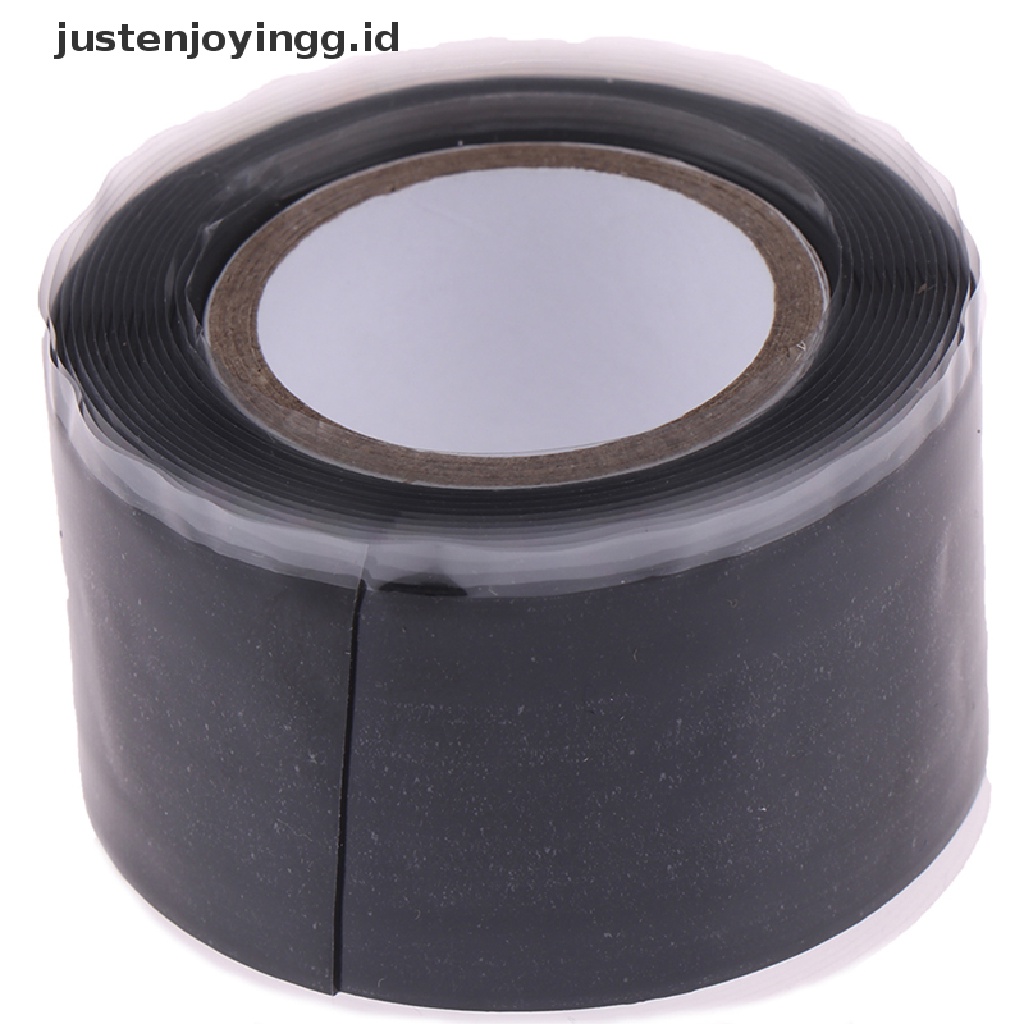 // justenjoyingg.id // 2.5cm*1.5m Black Waterproof Tape Powerful Strong Rubber Seal Repair Tape ~