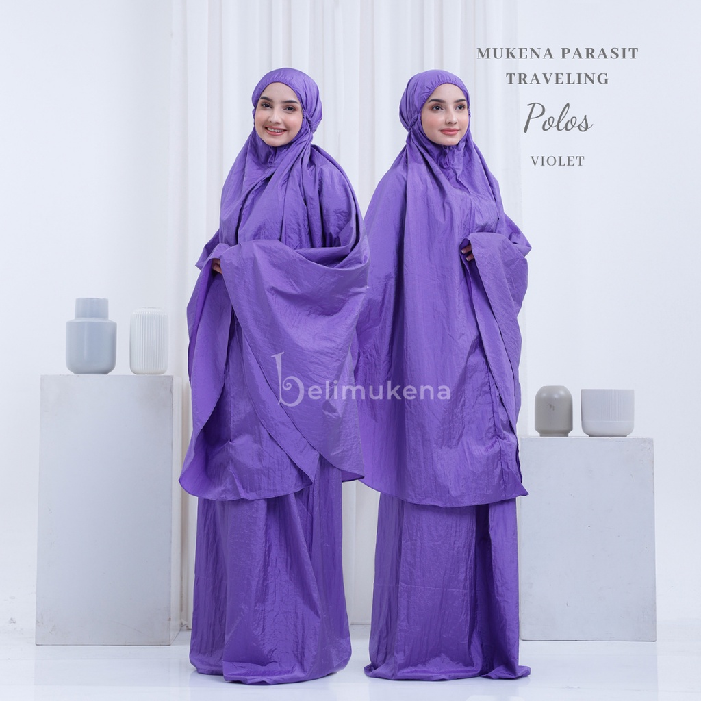 Mukena Dewasa Parasit/Parasut Polos Premium Traveling