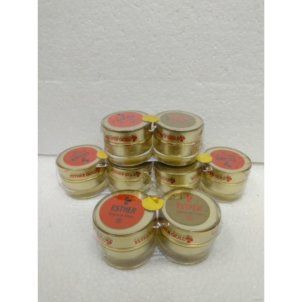 CREAM ESTHER GOLD SET - AB DAN SM - WHITENING &amp; BLEACHING - KRIM ESTER HOLO - ADA HOLOGRAM