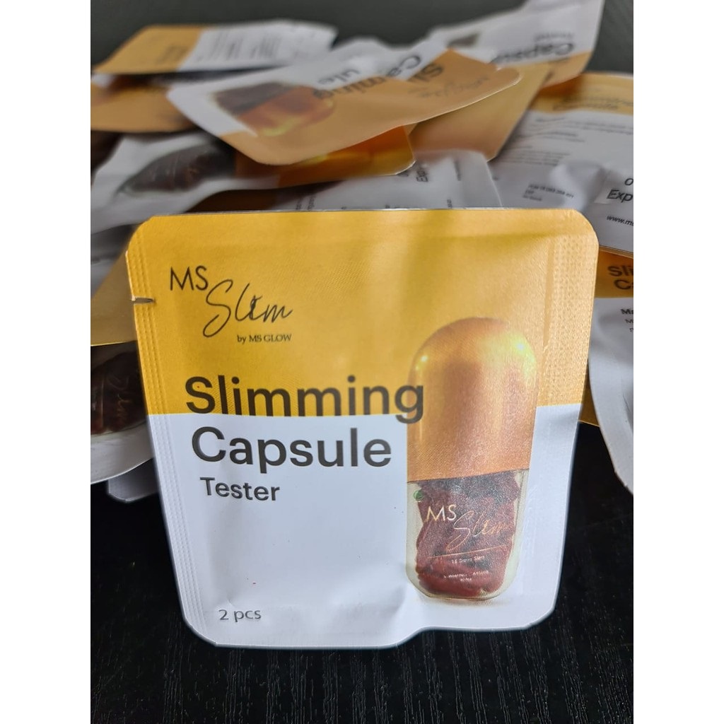 MS GLOW SLIM Capsule Mini - MS Slim Capsule Mini Tester Sachet Isi 2 Capsule - MS Glow Slim BPOM - a