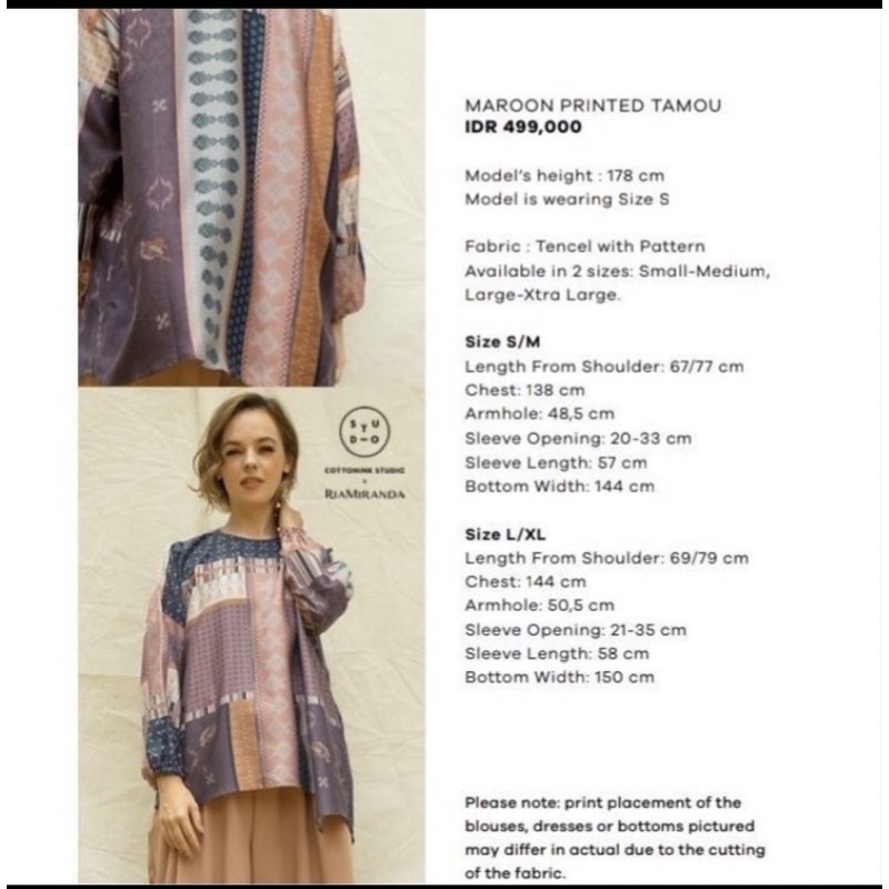 maroon printed tamou