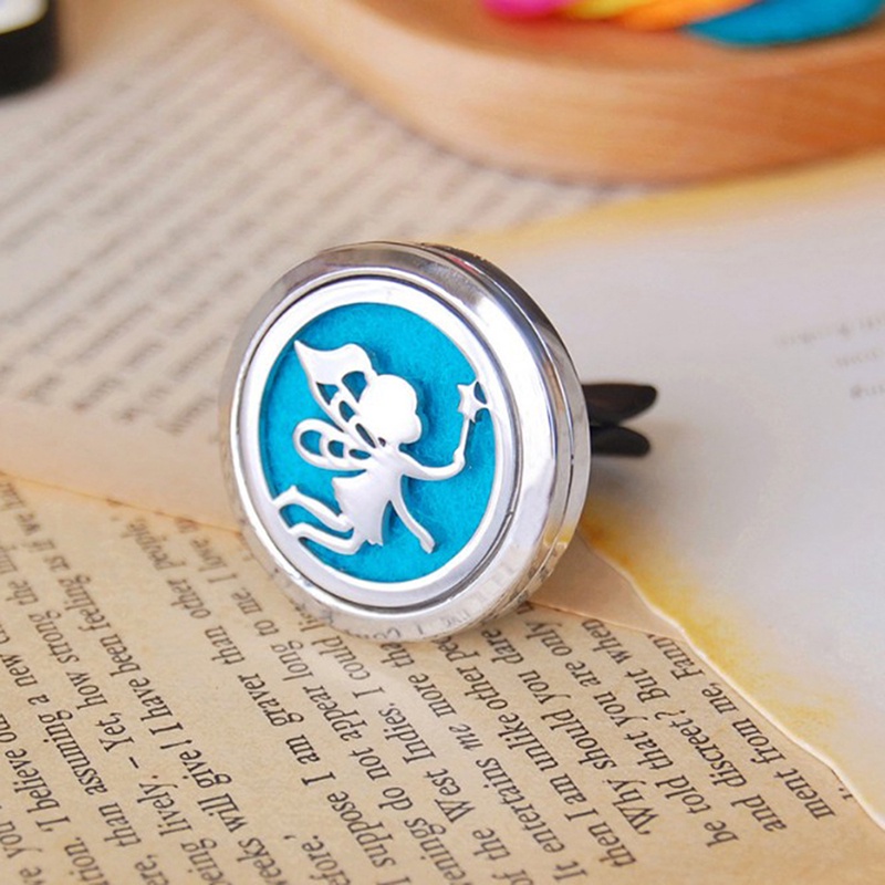 Diffuser Aromaterapi Essential Oil Bahan Stainless Steel Untuk Ventilasi Ac Mobil-Angel