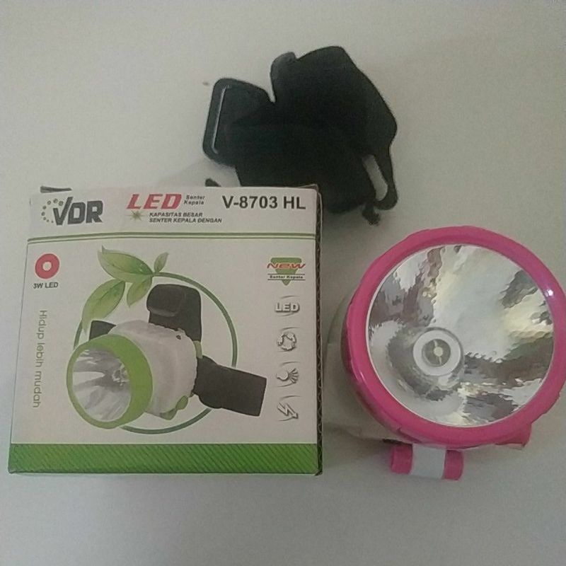 Senter Kepala LED VDR V-8703HL / Senter Kepala VDR / Senter Kepala Murah