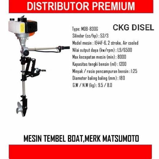 Mesin Tempel Outboard 3 Hp Matsumoto