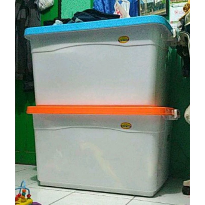 BOX CONTAINER 280 LITER GREEN LEAF 7886 SIERRA SUPER JUMBO / TEMPAT PENYIMPANAN SERBAGUNA BAK KOLAM