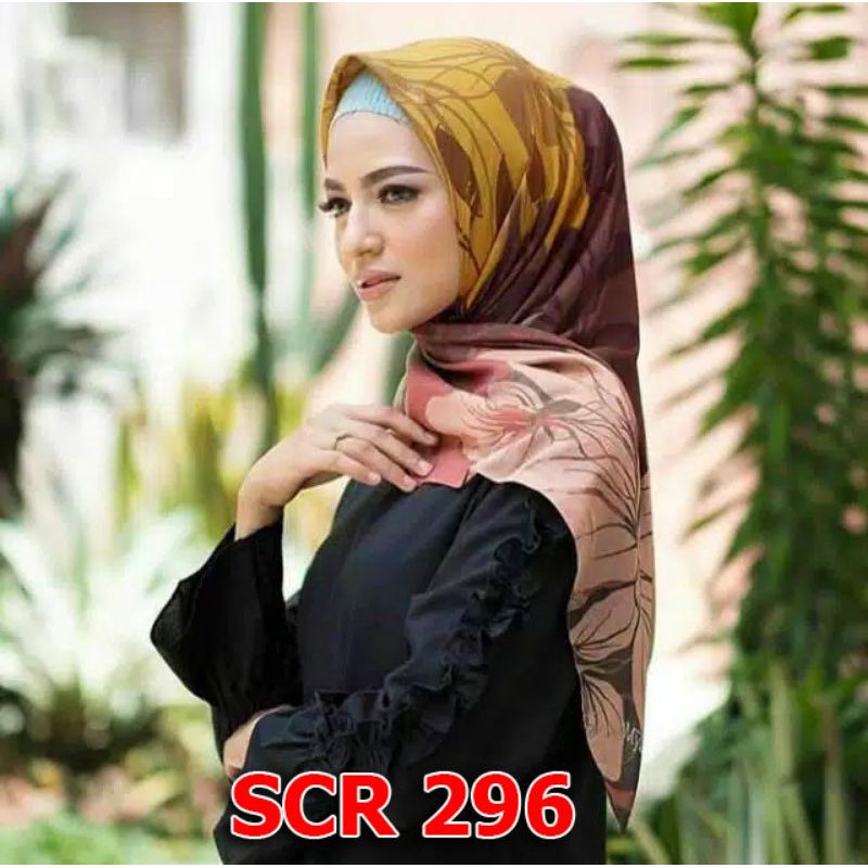 Scarf Hijab Segi Empat Jilbab Square Motif Terbaru Bahan Voal Part 1