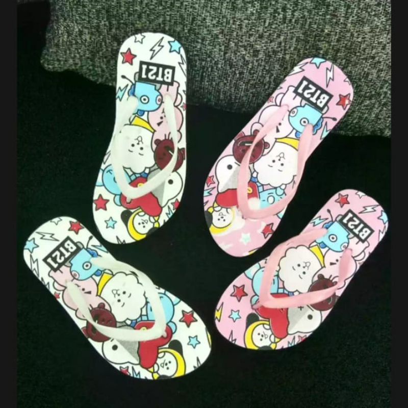 Sandal Jepit BT21 Ukuran 31 - 35