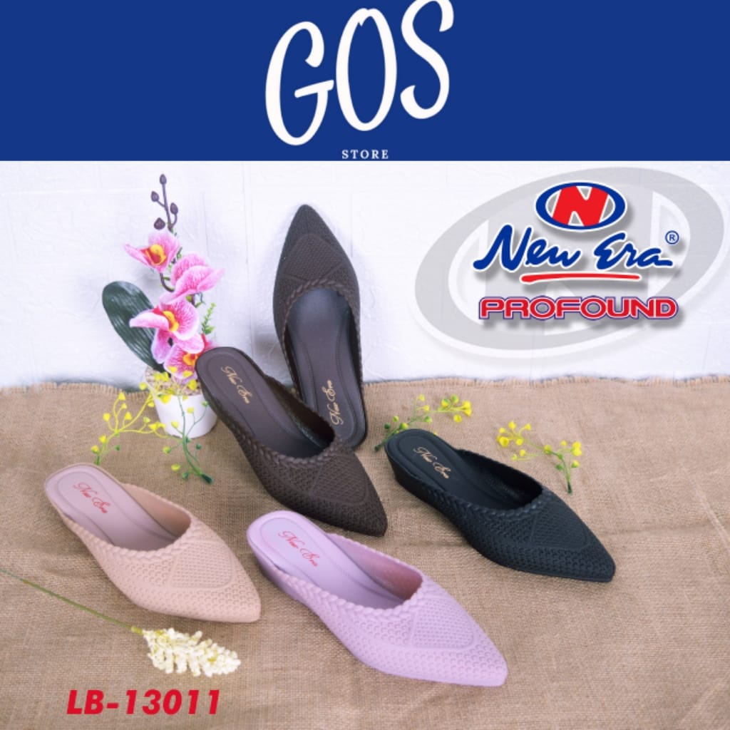 gos NEW ERA LB 13011 Sepatu Sendal Wanita Wedges Selop Karet Jelly Sandal Slop Wanita Terbaru Terlaris