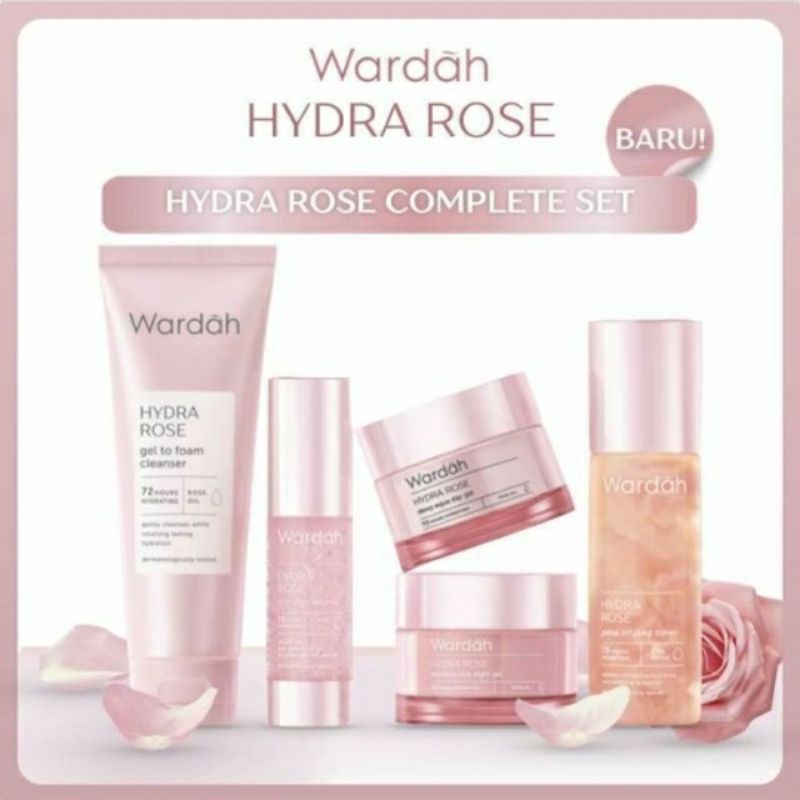 Wardah Hydra Rose New Skincare set 1 in 5