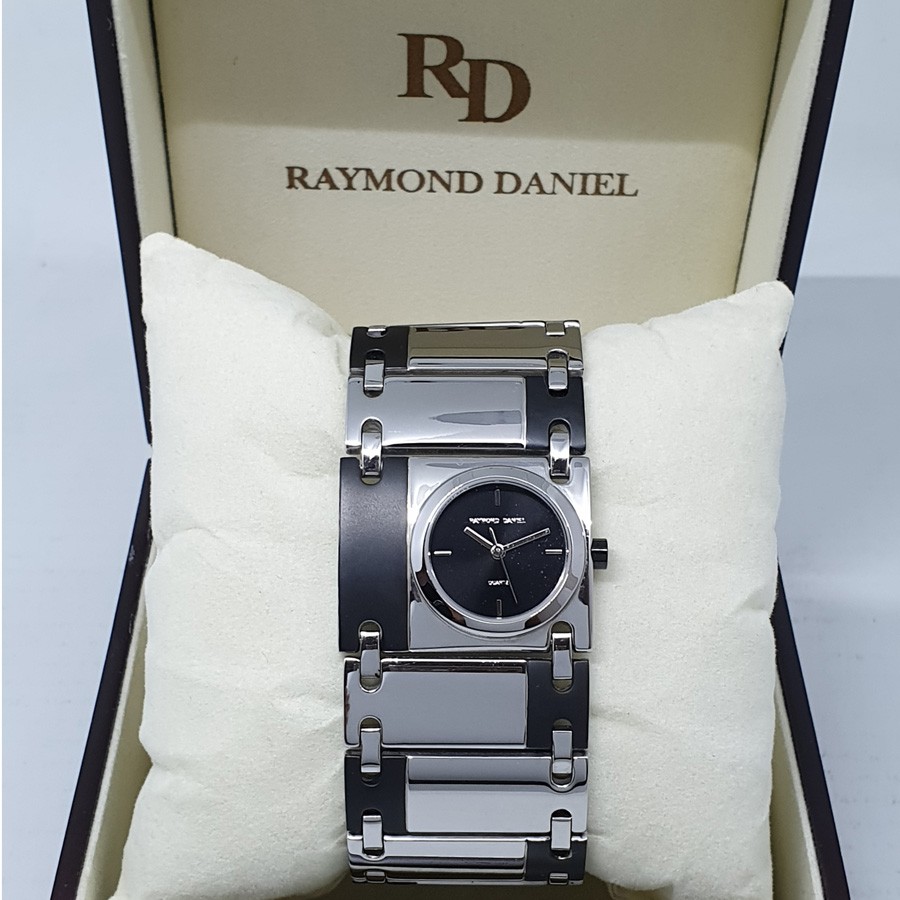 Raymond Daniel RD041 Silver Black, Jam Tangan Wanita, Original