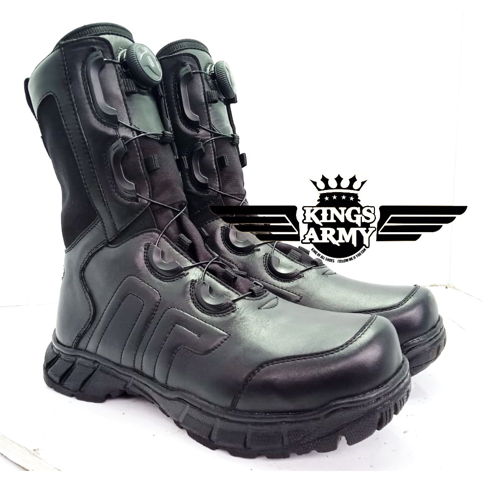 Sepatu PDL Tali Putar Kulit Asli Sapi Merk Kings Army Type KA-025