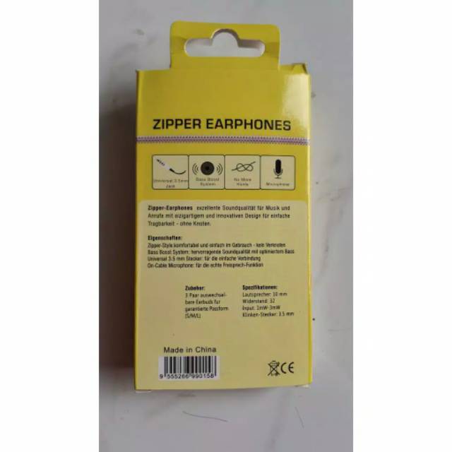 HANDSFREE ZIPPER BASS UNIVERSAL / HEADSET / EARPHONE