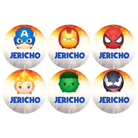 

STIKER LABEL NAMA WATERPROOF CIRCLE TSUM TSUM AVENGER