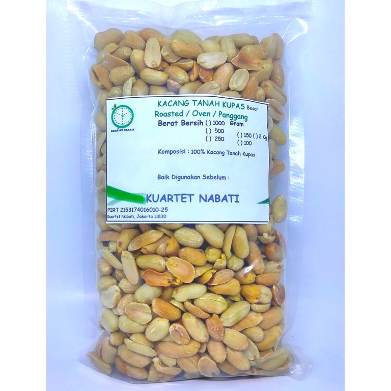 

2 Kg Roasted Kacang Tanah Kupas Rasa ORIGINAL Size BESAR 25/29