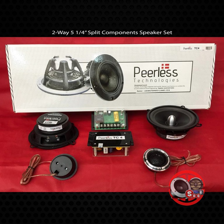 Peerless TC4 by Cello Audio 2-Way 5,25" Components Split Speaker Set