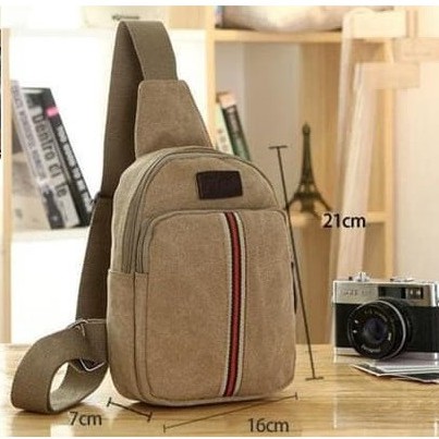 Tas Selempang Pria Sport Kanvas / Tas Selempang Kanvas / Tas Fashion Pria / Tas Kanvas Termurah