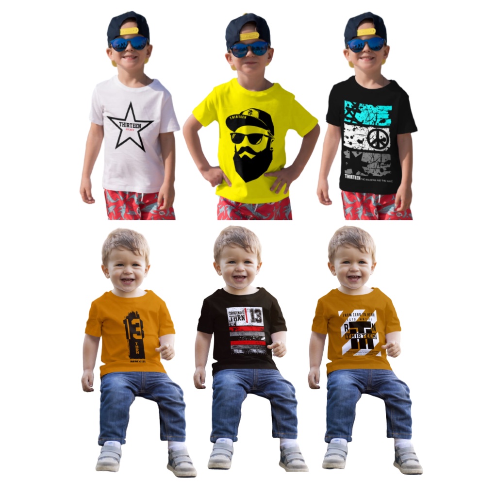 KAOS ANAK BRAND PREMIUM / KAOS ANAK DISTRO / PAKAIAN ANAK LAKI-LAKI PEREMPUAN / USIA 1-11 THN