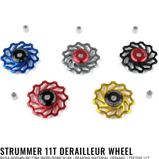 pulley RD 11T bearing ceramic STRUMMER sepeda mtb roadbike seli lipat l TERLARIS