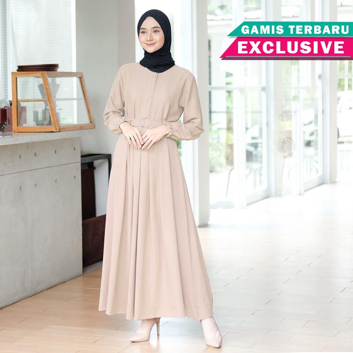 gamis terbaru fashion modern 2021 gamis remaja sarah maxy