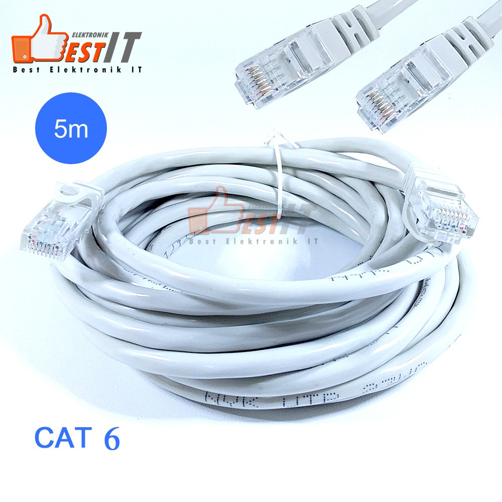 Kabel LAN UTP Cat 6e Panjang 5 Meter NYK