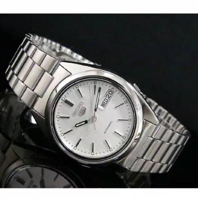 Jam Tangan Pria Seiko 5 SNXF01K Automatic Silver Original