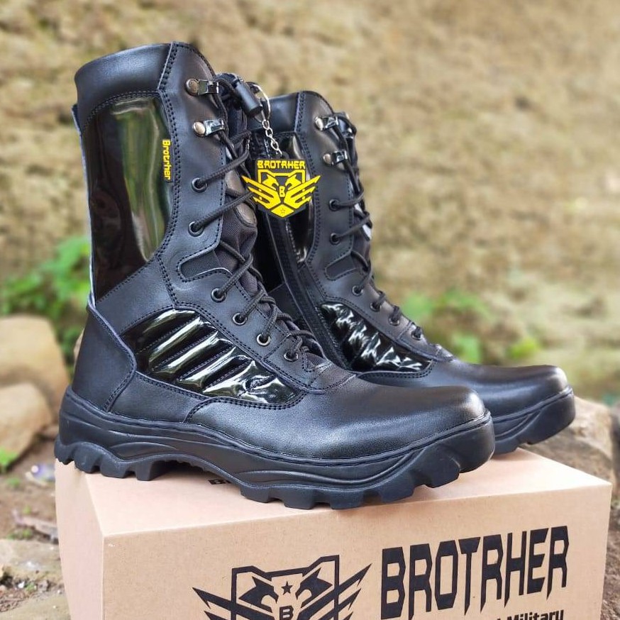 SEPATU PDL BROTRHER KULIT ASLI SEPATU PDL TNI POLRI SECURITY SATPAM SEPATU BOOTS PRIA WANITA