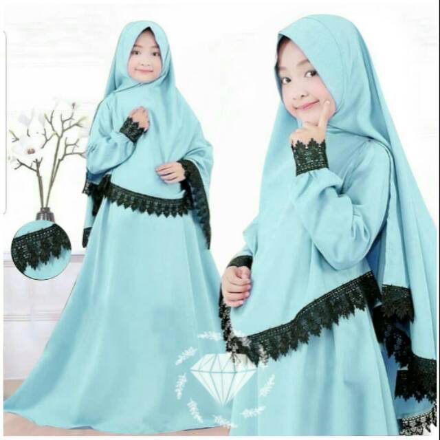 BAJU GAMIS ANAK PEREMPUAN USIA 7TAHUN 8TAHUN 9TAHUN TERBARU 2021 GROSIR BAJU SYARI ROHIYA KID GAMIS