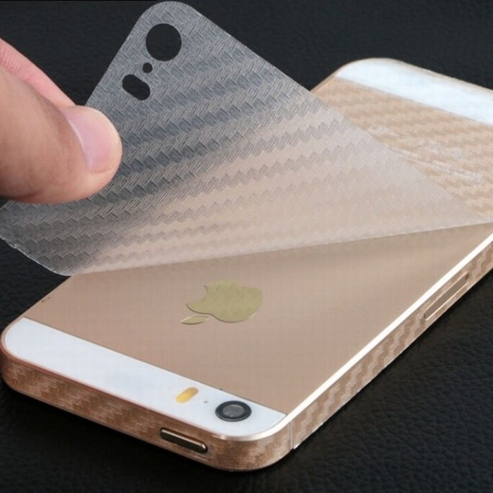 SKIN CARBON FOR IPHONE 5 5G 5S - ANTI GORES BELAKANG IPHONE 5G 5S