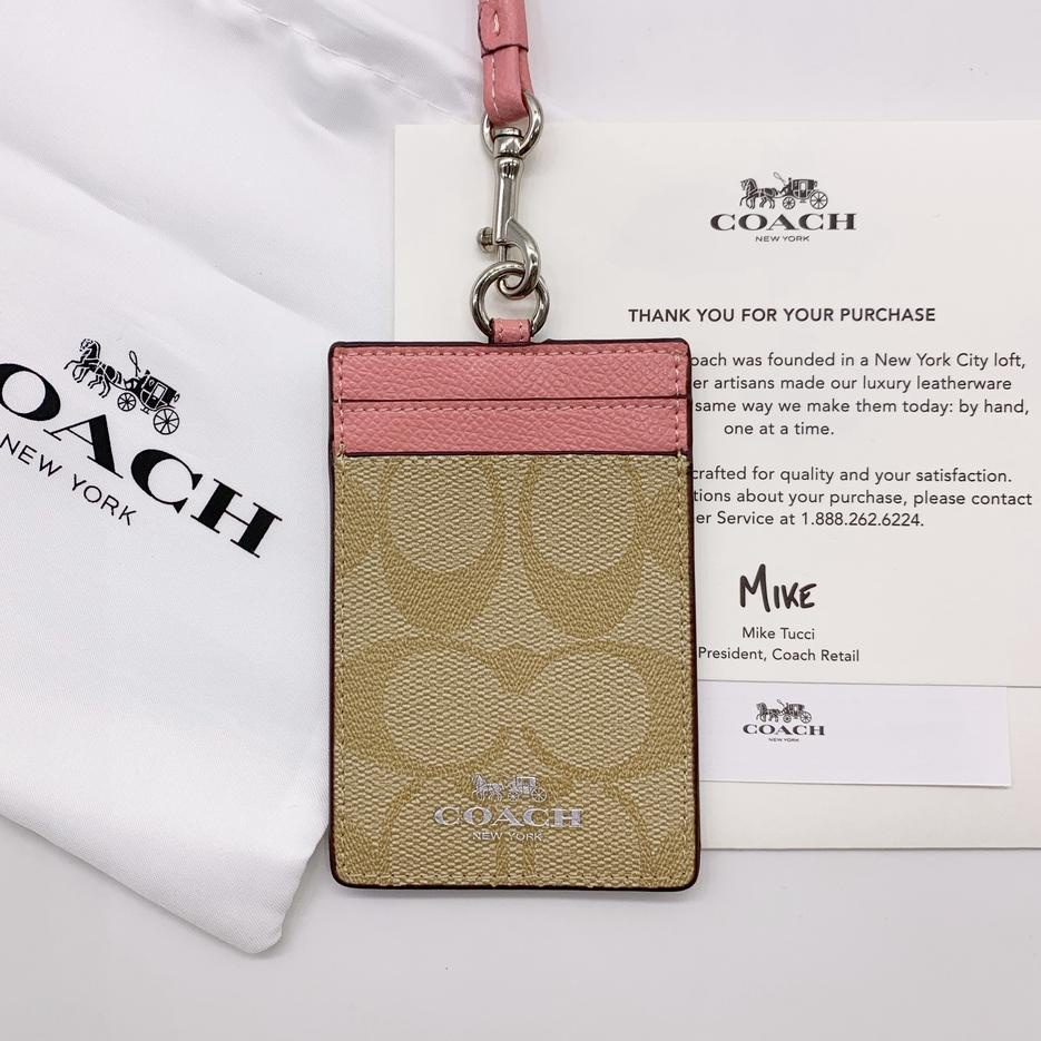 

Wow Murah Meriah.. (Original) COACH lanyard Kartu kerja Pemegang kartu id DIY klasik Name tag holder Four color