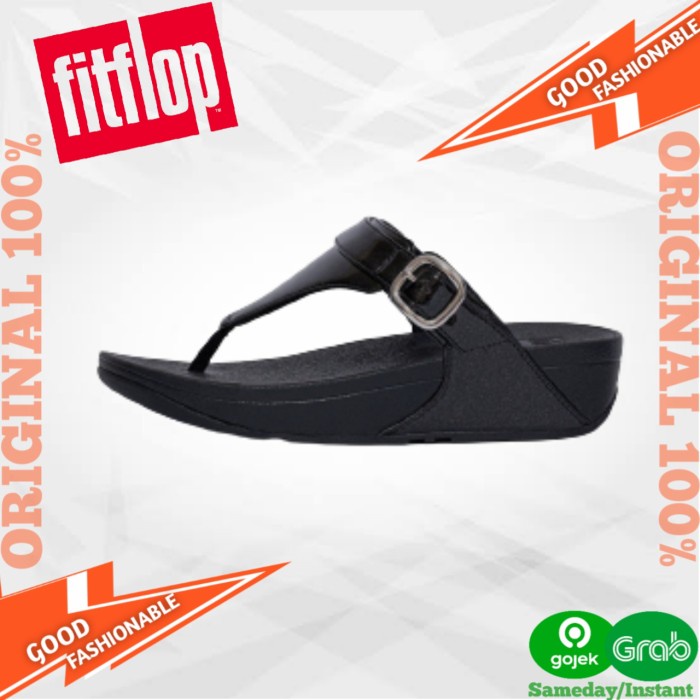 Sandal Fitflop Lulu Glither All Black 100% Asli No Kw - 36 Promo