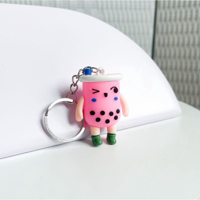 Gantungan Kunci Boba / Manusia Boba / Human Boba Man Keychain Lucu