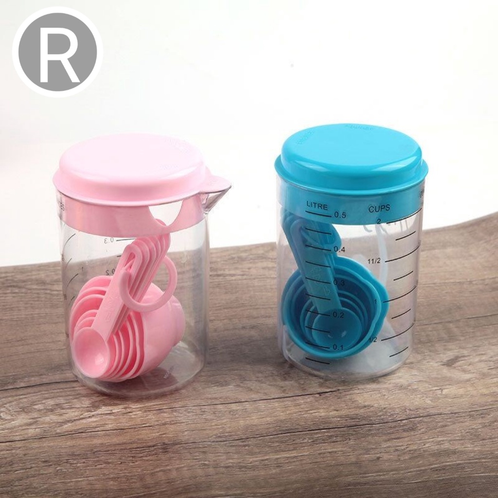 Set Gelas Sendok takar - sendok takar, gelas takar, gelas takar plastik, sendok takar stainless