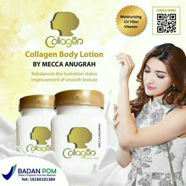 COLLAGEN BODY LOTION BY MECCA ANUGRAH BPOM ORIGINAL - BIBIT COLLAGEN MECCA