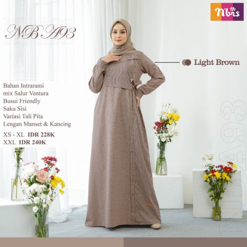 gamis nibras nb a93 remaja jumbo syari daily busui friendly