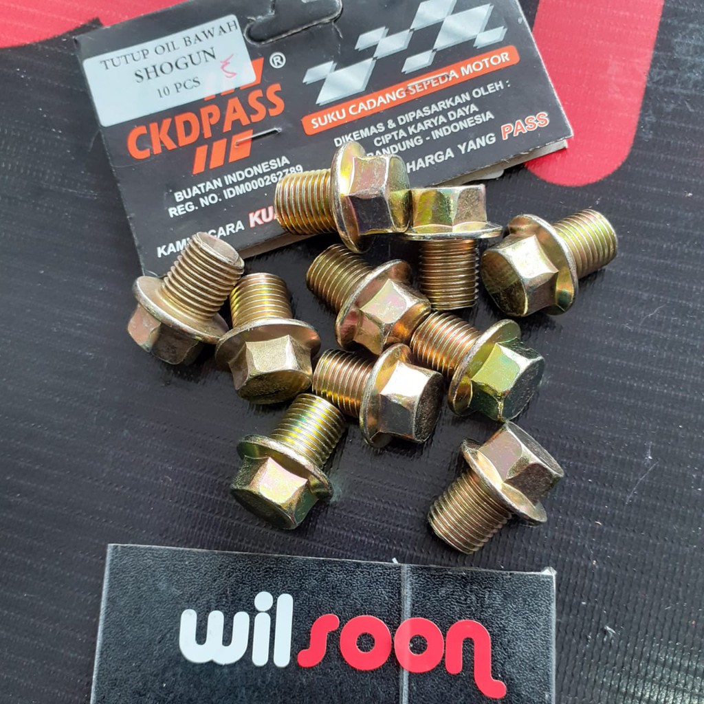 Baut Tutup Pembuangan Oli Bawah / Baud Tap Oli Suzuki Shogun