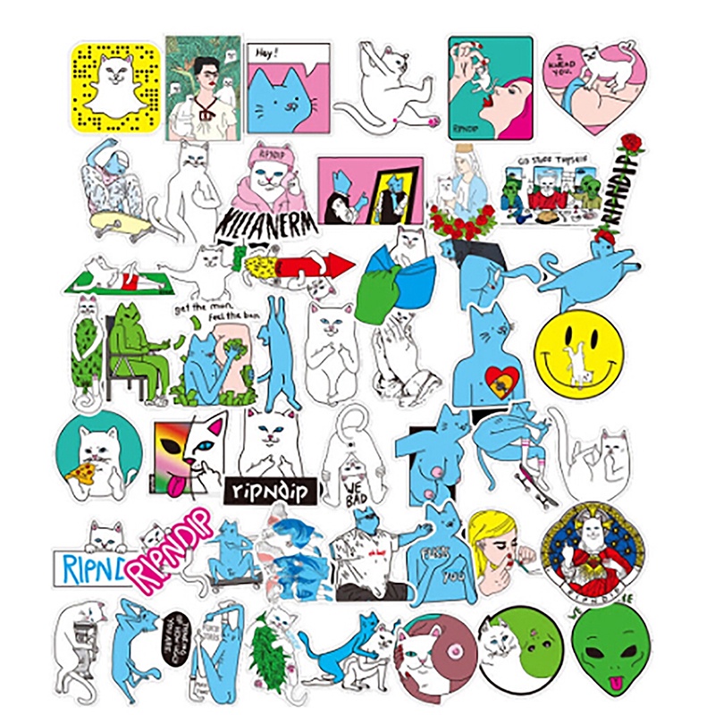 50pcs Stiker RIPNDIP Ripdreaming Dreamdreaming Bomb Untuk Laptop Skateboard