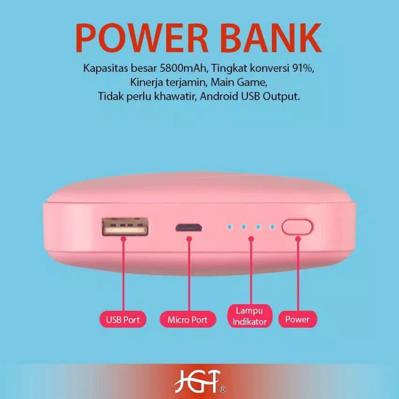 POWER BANK  JGT021 5800mah