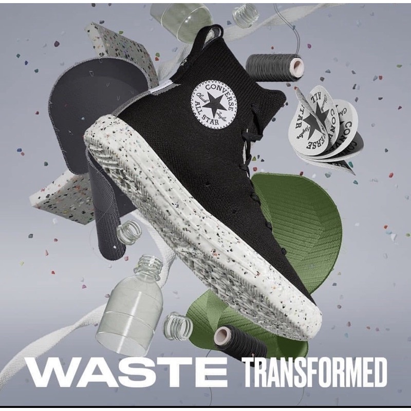 CONVERSE CHUCK 70s HIGH RENEW CRATER KNIT BLACK MASON WHITE