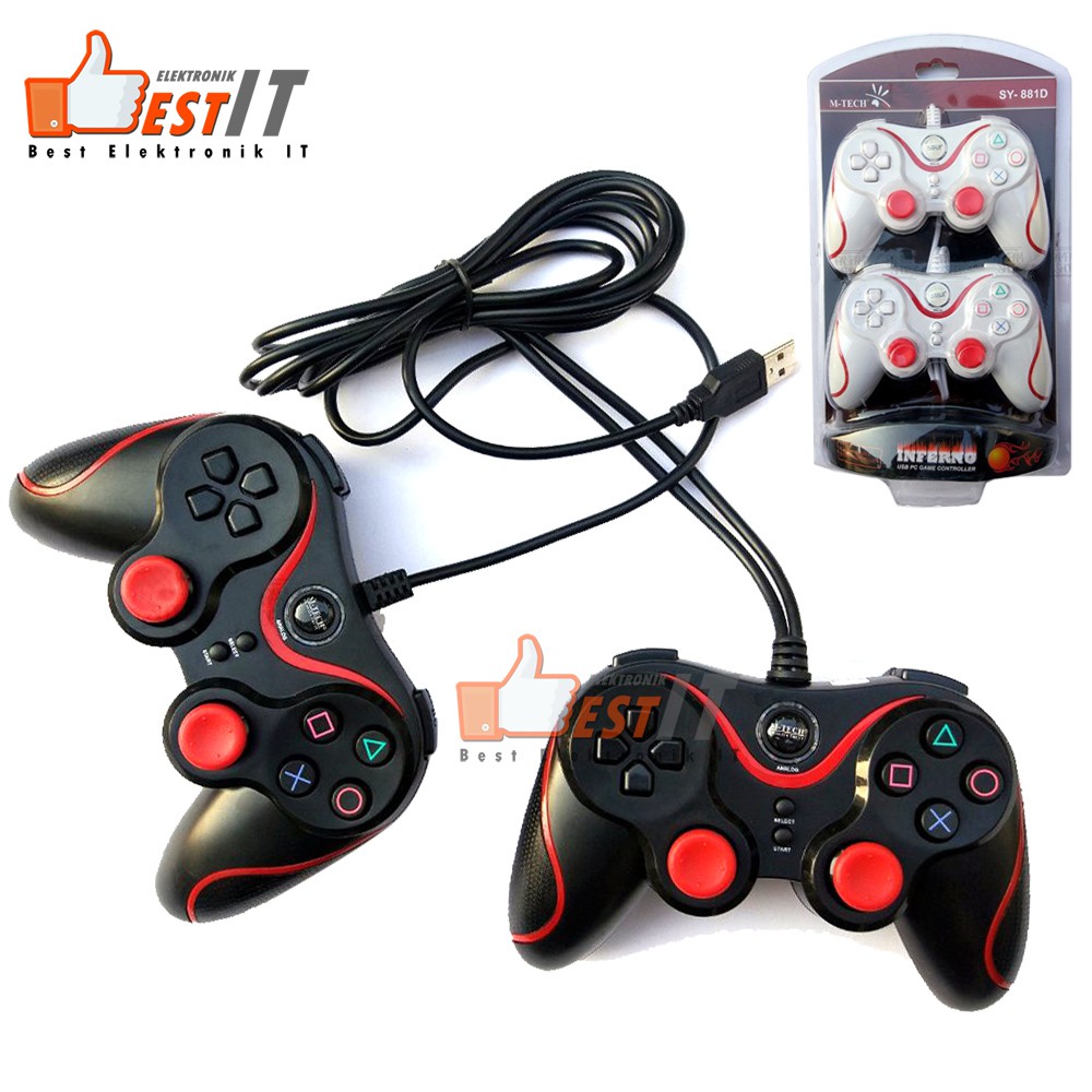 Gamepad Dual Controller USB PC Joystick - GAMEPAD DUAL Inferno M-Tech Stick