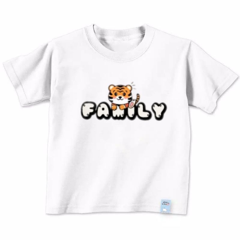 Kaos Anak Bertulisan Family Baju Anak Gambar Macan Fam Kaos Oblong anak Baju Distro Anak Usia 2 sampai 10 Tahun