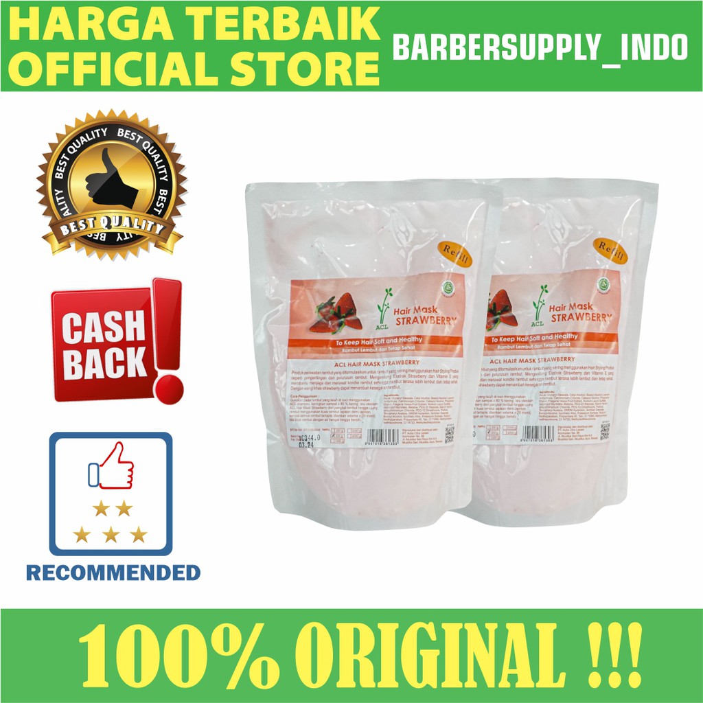 ACL HAIR MASK BARBER SALON SPA REFIL 500gr HAIRMASK AROMATIC MURAH