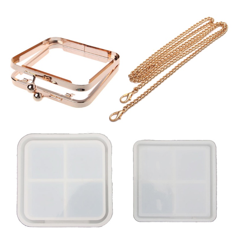 SIY  DIY Clear Dynamic Liquid Square Quicksand Bag Silicone Mold Resin Casting Craft