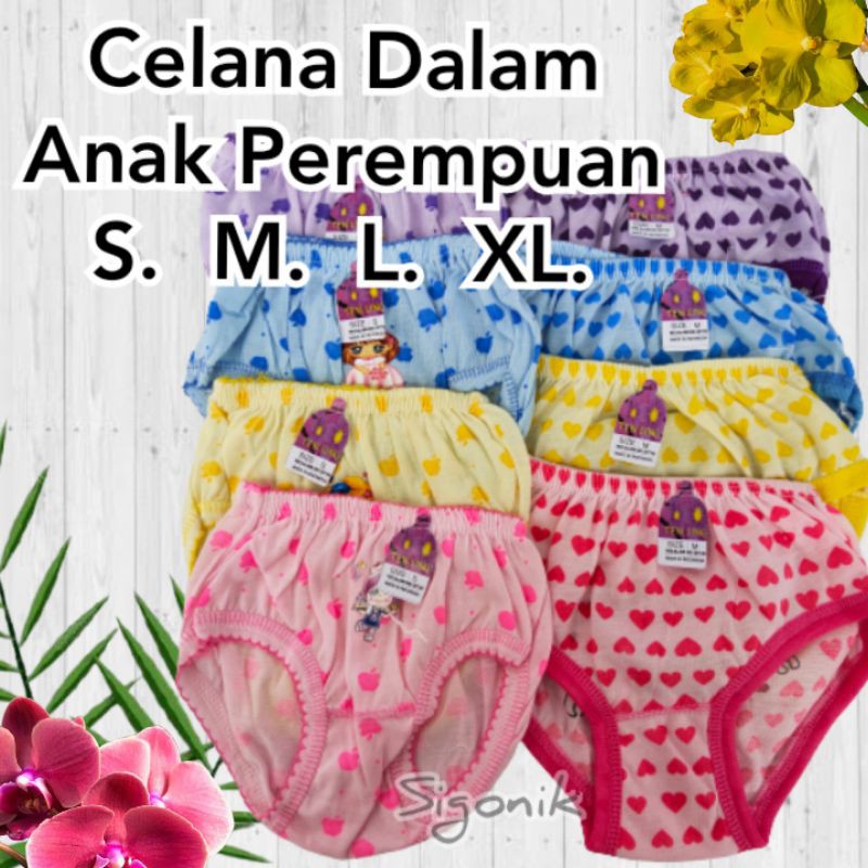 CD Celana Dalam Anak Cewek Perempuan Tenling S M L XL Batita Balita Paud TK SD Original Murah