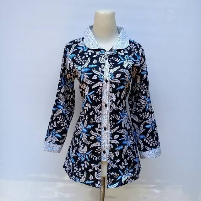 Couple batik sragam Motif blarak biru