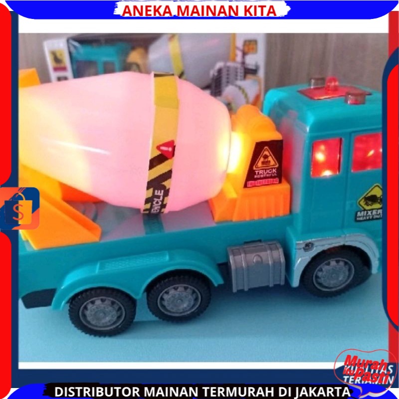 Mainan Mobil Dump Truck Molen Cement Semen Oli Tangki Mainan Baterai Mobilan Anak Truck Construction New