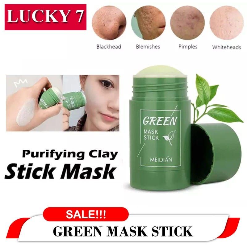 DE 3 [ COD ] GREEN STICK MASK MEIDIAN ORIGINAL 100% MASKER WAJAH GREEN TEA