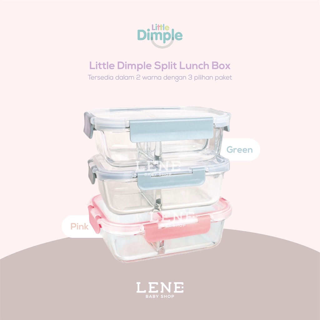 Little Dimple Split Lunch Box (3 pilihan) 2 warna